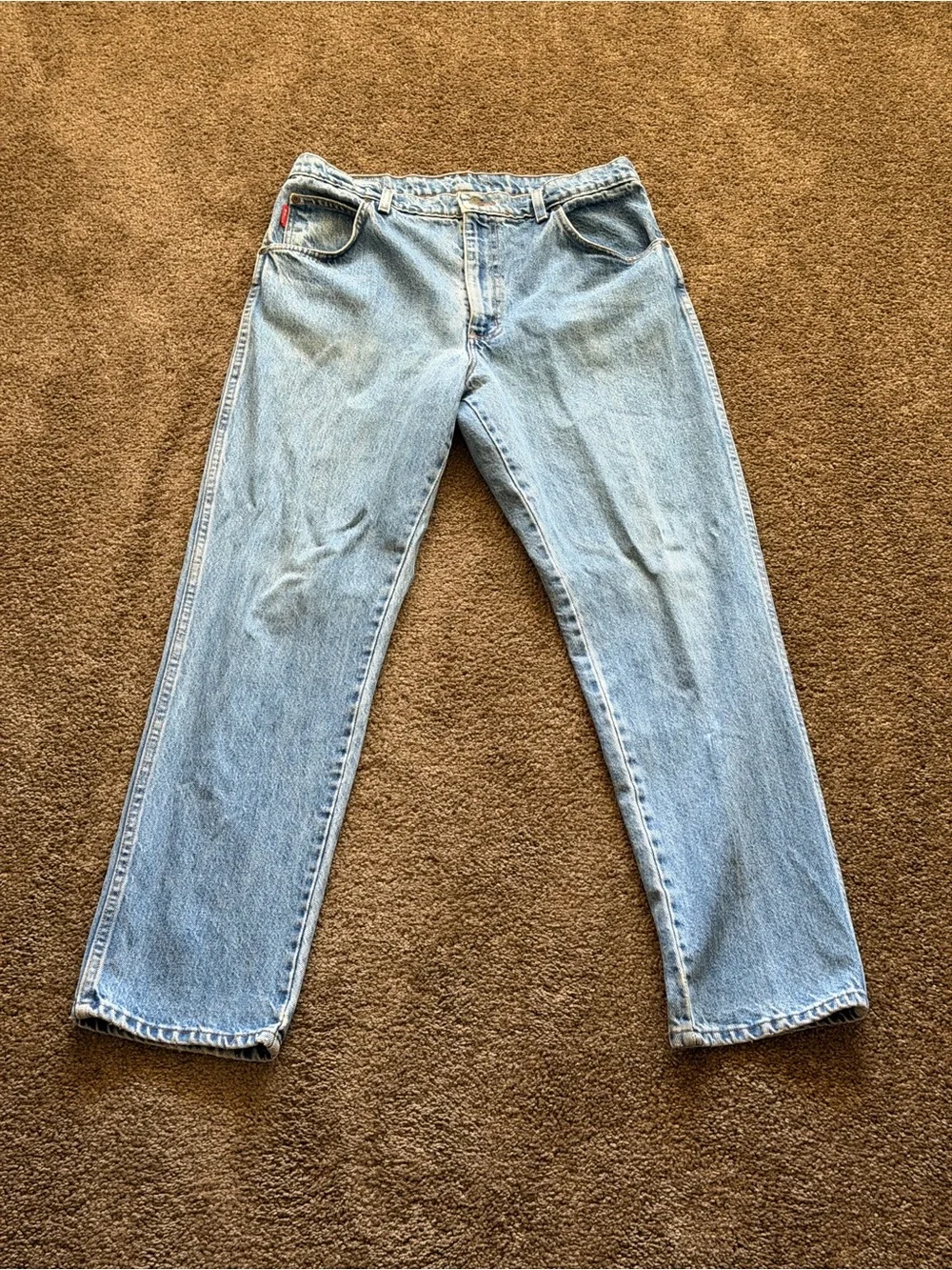 90s Bugle Boy Men's Light Wash Blue Relaxed Jeans